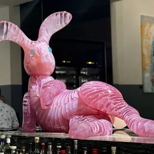 Glass art bunny