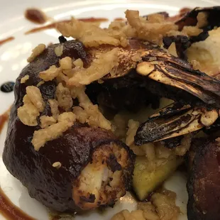 Bacon wrapped grilled bbq shrimp