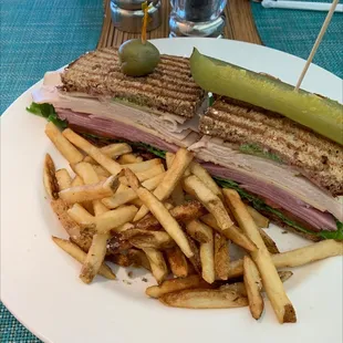 Their version of a club sandwich. Let's eat!
