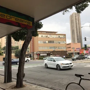 Outside the shop