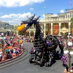 View of Magic Kingdom's afternoon parade from the VIP Tour seating.