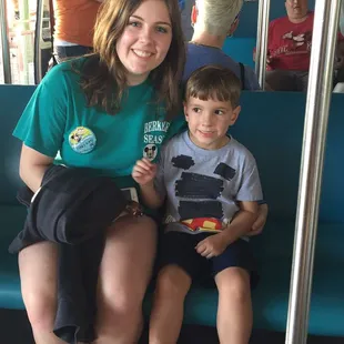 Riding the monorail back to the Contemporary