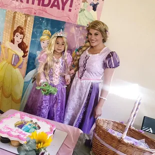 The girls really enjoyed the bracelet making!! And Rapunzel (aka Kristen) was very engaged with all the kids!