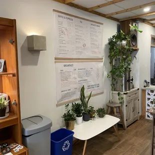 Menu and indoor decor