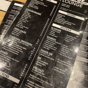 the menu