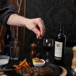 a man preparing a meal