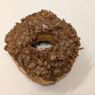 @endoedibles on Instagram 01/07/25  Chocolate Cocoa Pebbles Doughnut