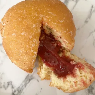 Filled Doughnut with Raspberry
