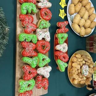 a platter of cookies and cookies on a table