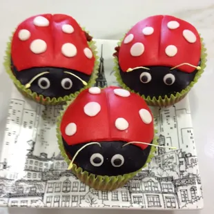 Ladybug Red Velvet Cupcakes...