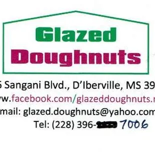 a business card for glazed doughnuts
