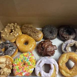 Dozen assorted donuts
