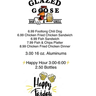 Friday at Glazed Goose