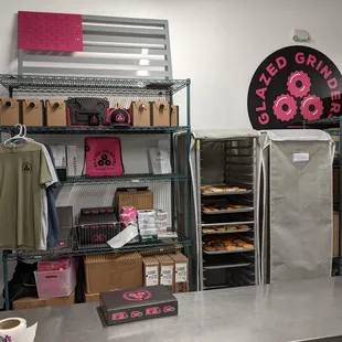 a display of baked goods