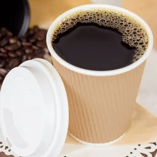 Hot, iced, and frozen coffee in several flavors