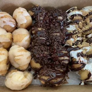 From left to right: Vanilla Glaze, Death By Chocolate, S'mores