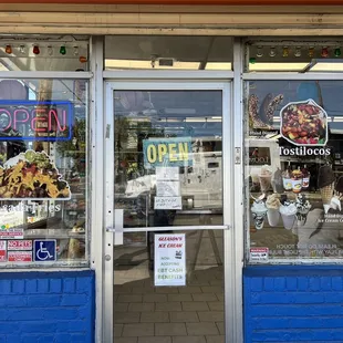 the front of the store