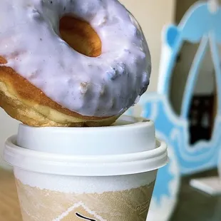 blueberry donut + coffee