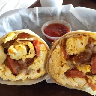 4. Polish Sausage, Egg, and Cheese Burrito