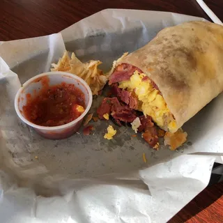 6. Pastrami, Egg, and Cheese Burrito