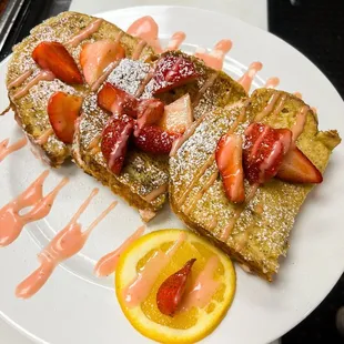 Strawberry stuffed French Toast