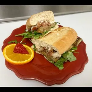 Eggplant Bruschetta sandwich