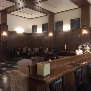 Other view of bar seating area.