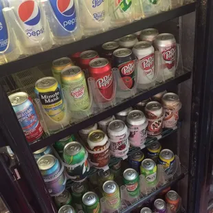 Soda selection.