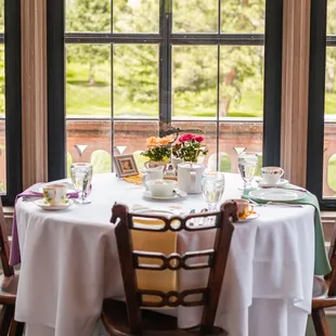 a table set for two