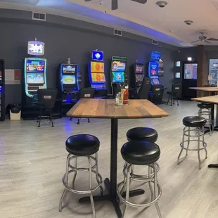 This is their game room! Come Drink, Eat, and play!