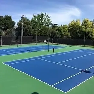 Lighted tennis courts