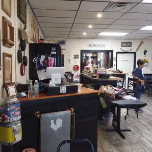 a view of the kitchen