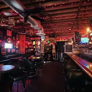 Bar and interior seating area near front door