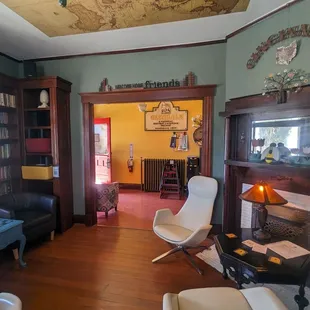 the living room and dining room