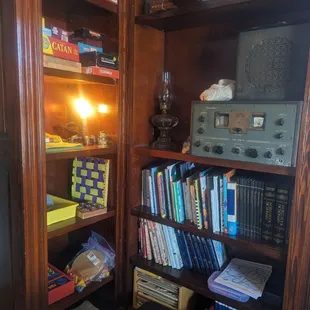 a bookshelf with a lot of books