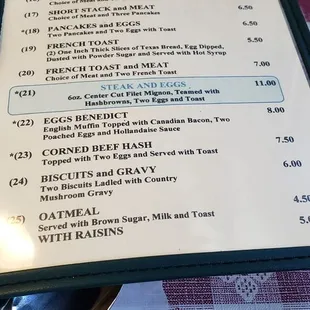 Country mushroom gravy on the menu, sounds terrible compared to country sausage gravy.