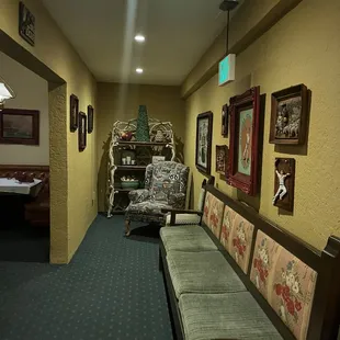 The hallway separating the sides