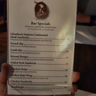 Bar specials - we love the bar. The have bingo here on Tuesday, so I ve heard. I will be back for bingo.