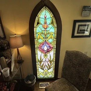 Beautiful window in sitting area.