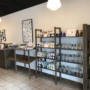 One of several display areas