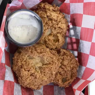 Amazing fried green tomatoes.