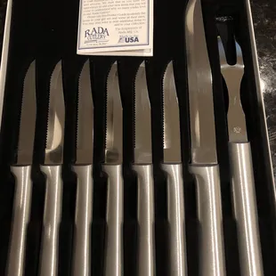 Steak knife set by Rada Cutlery