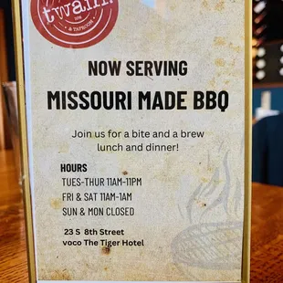 the BBQ is available in the Twain taproom.  If it's the same BBQ from the poor boy, then it's worth a visit.