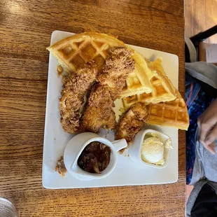 Chicken and waffles