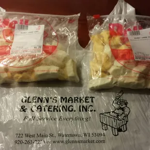 Cheese curds from Glenn&apos;s Market in Watertown, Wi.