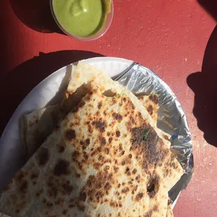 Chipotle quesadilla ...do ask for the guacamole salsa.