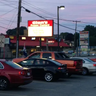 cars parked in a parking lot