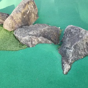 These are two different holes - divided by boulders!