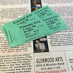 Tickets for a matinee &amp; flyers for up &amp; coming? Yes, please!