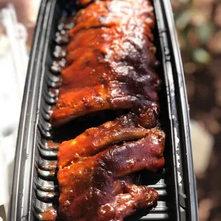 Yes, that is my huge portion of ribs. They fell off the bone and tasted absolutely phenomenal!